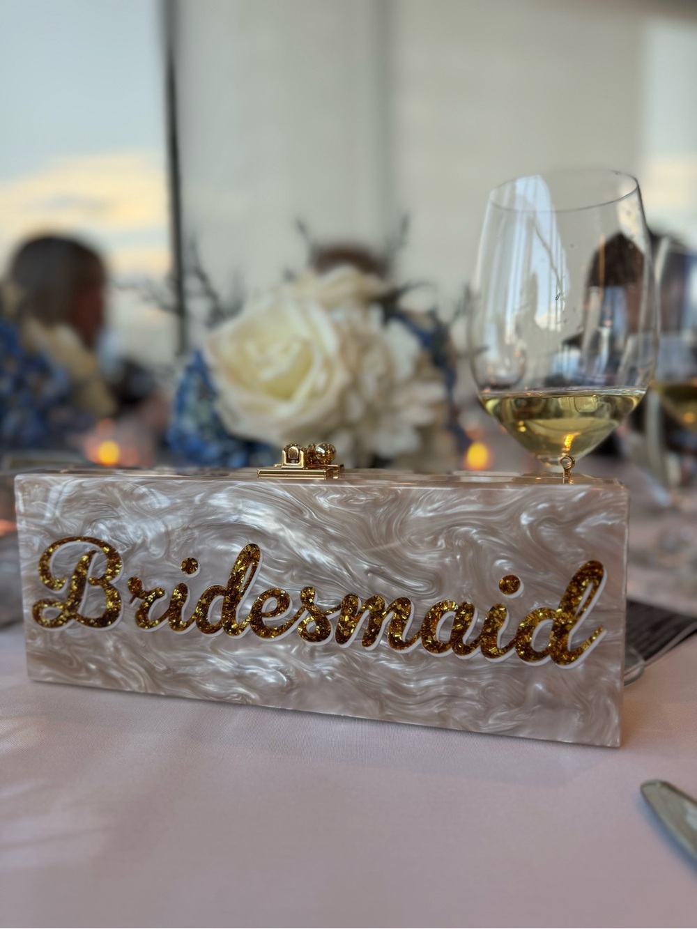 BRIDAL SLIM FLAVIA BOX CLUTCH